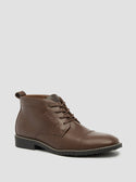 GUESS Brown Tivey Ankle Boots front view