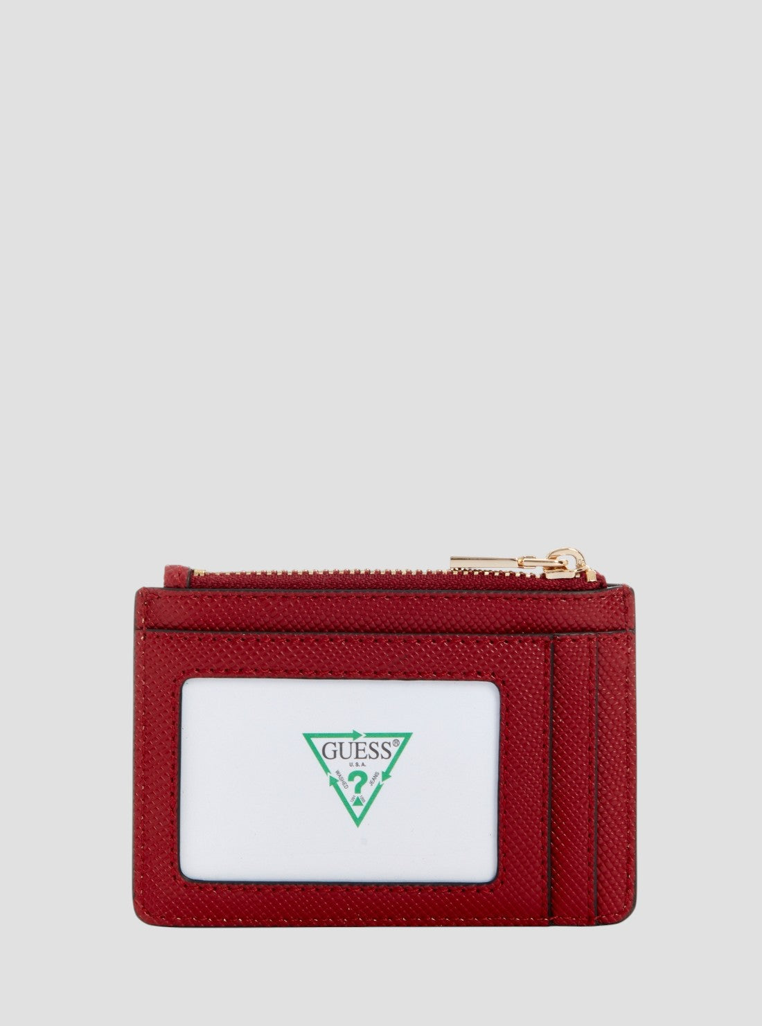 GUESS Womens Red Laurel Credit Card Case ZG7459505 Back View