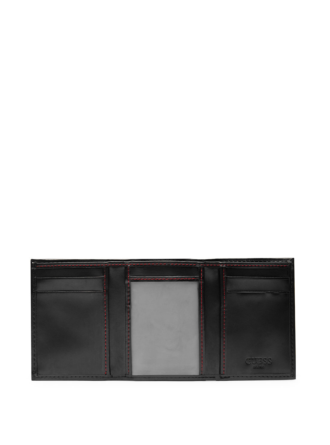 GUESS Black Dorito Trifold Wallet inside view
