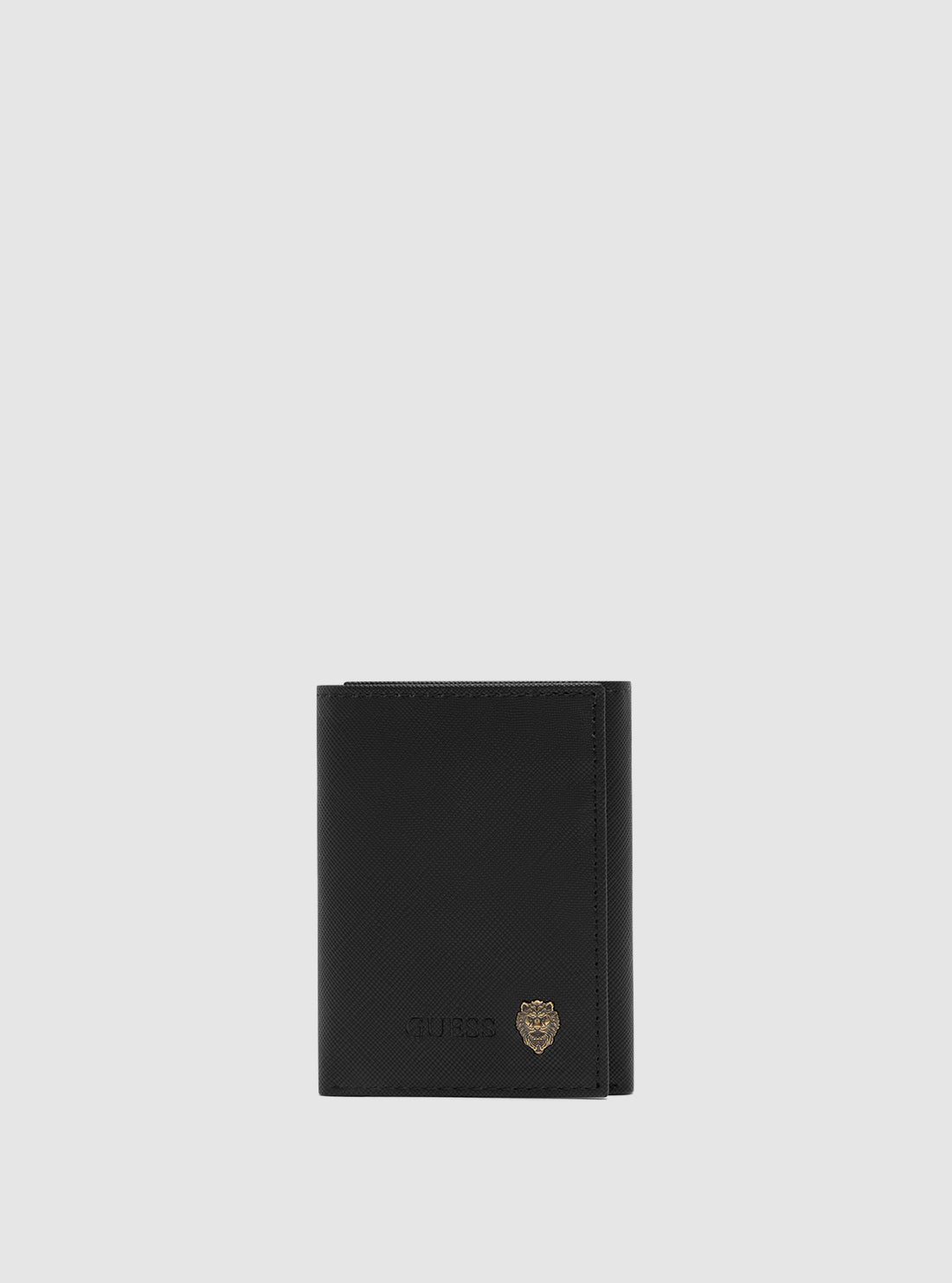 GUESS Men's Wallet Black Enrico Passcase Trifold Wallet 31GUE11044 Front View
