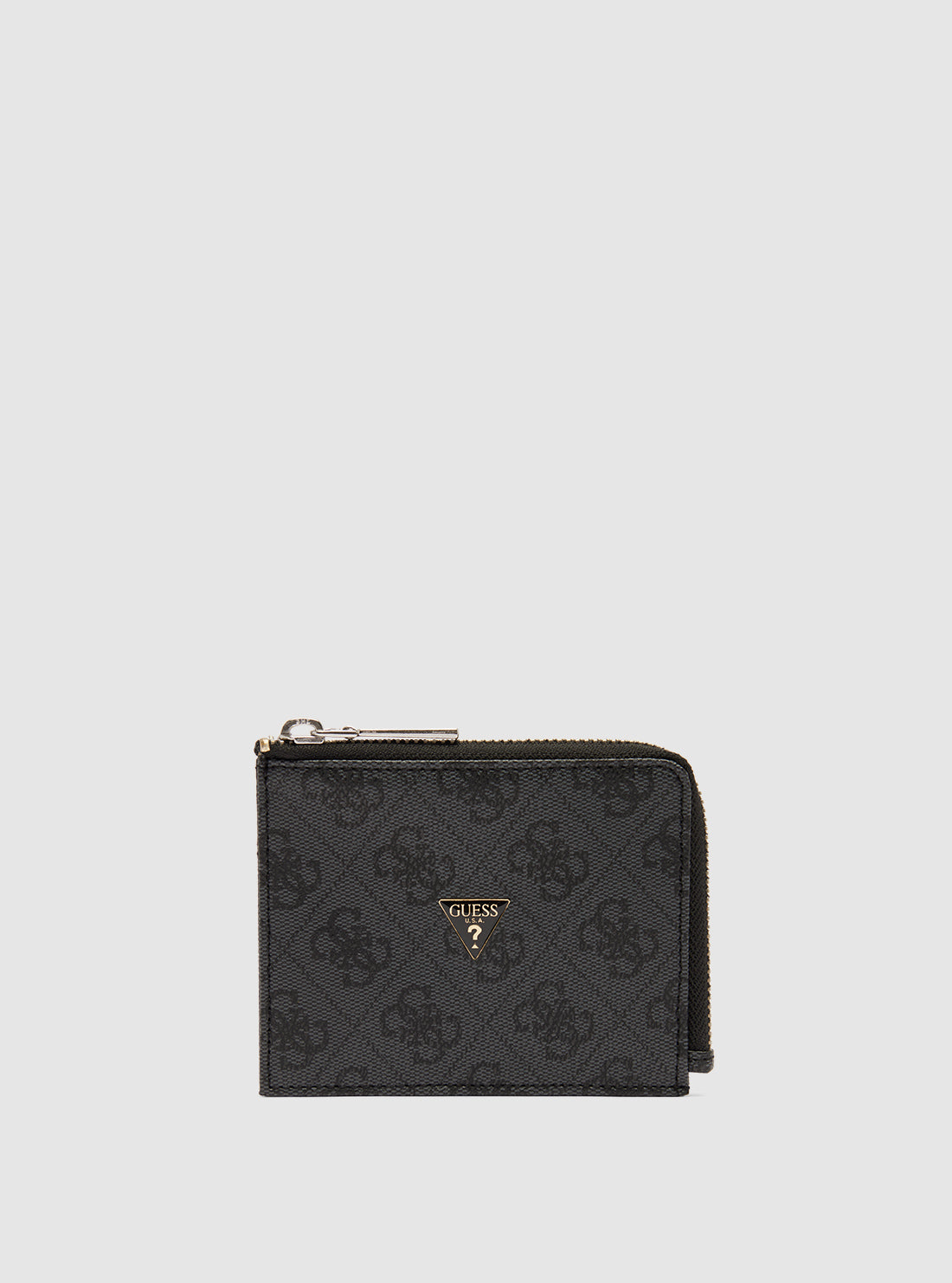 GUESS Mens Black Logo Quattro G Wallet 31GUE13223 Front View