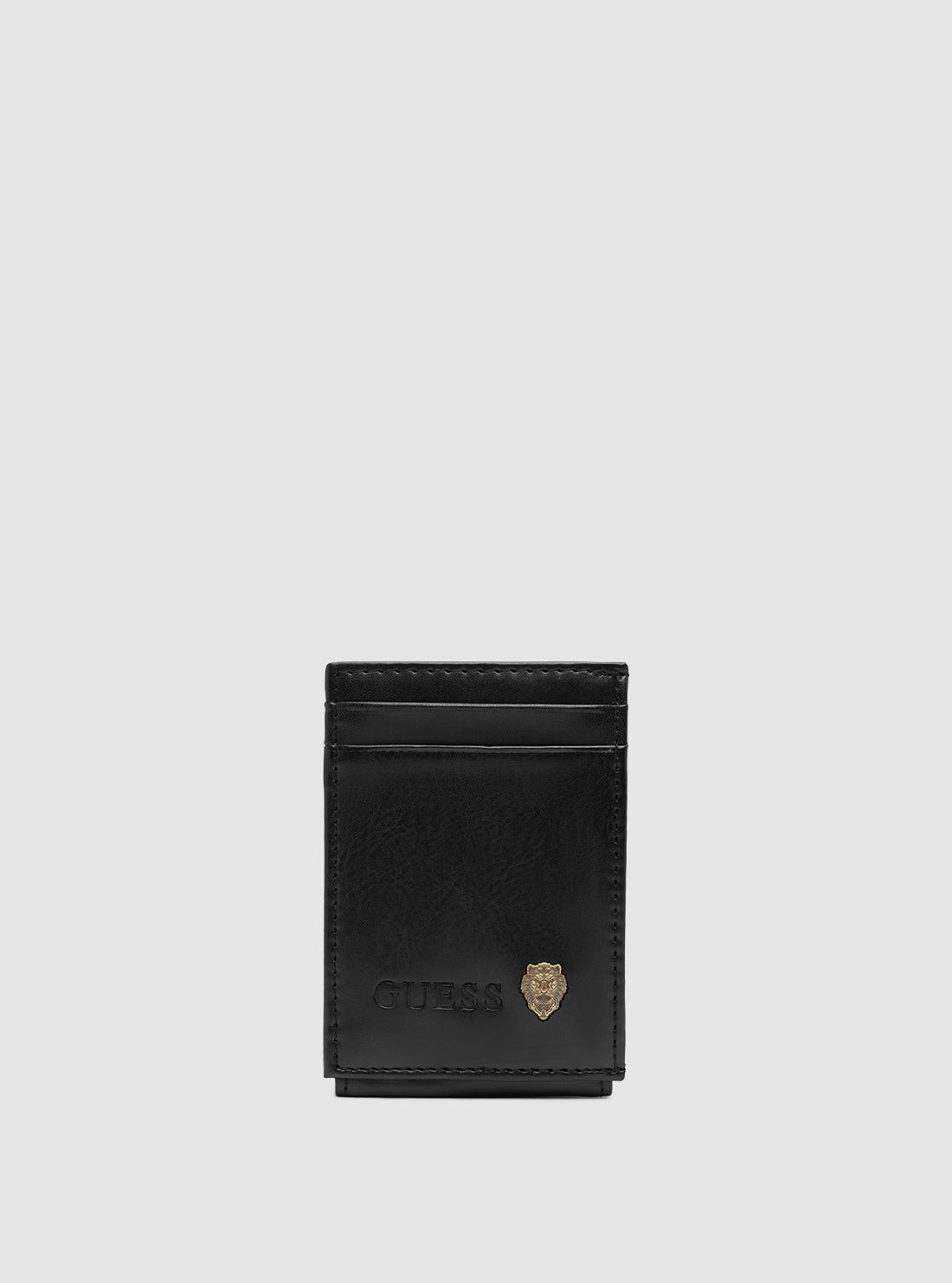 GUESS Mens Wallet Black Mckinley Front Pocket Wallet 31GUE16024 Front View