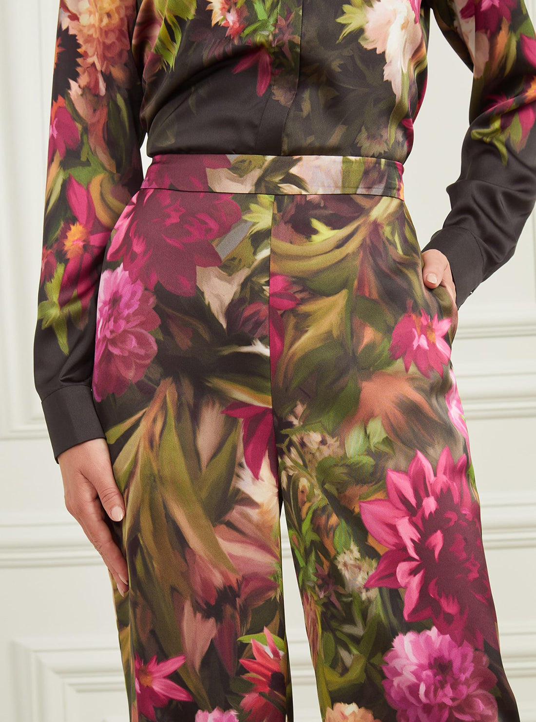Marciano Floral Slick Pants