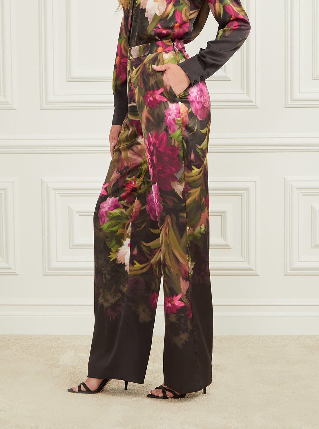 Marciano Floral Slick Pants