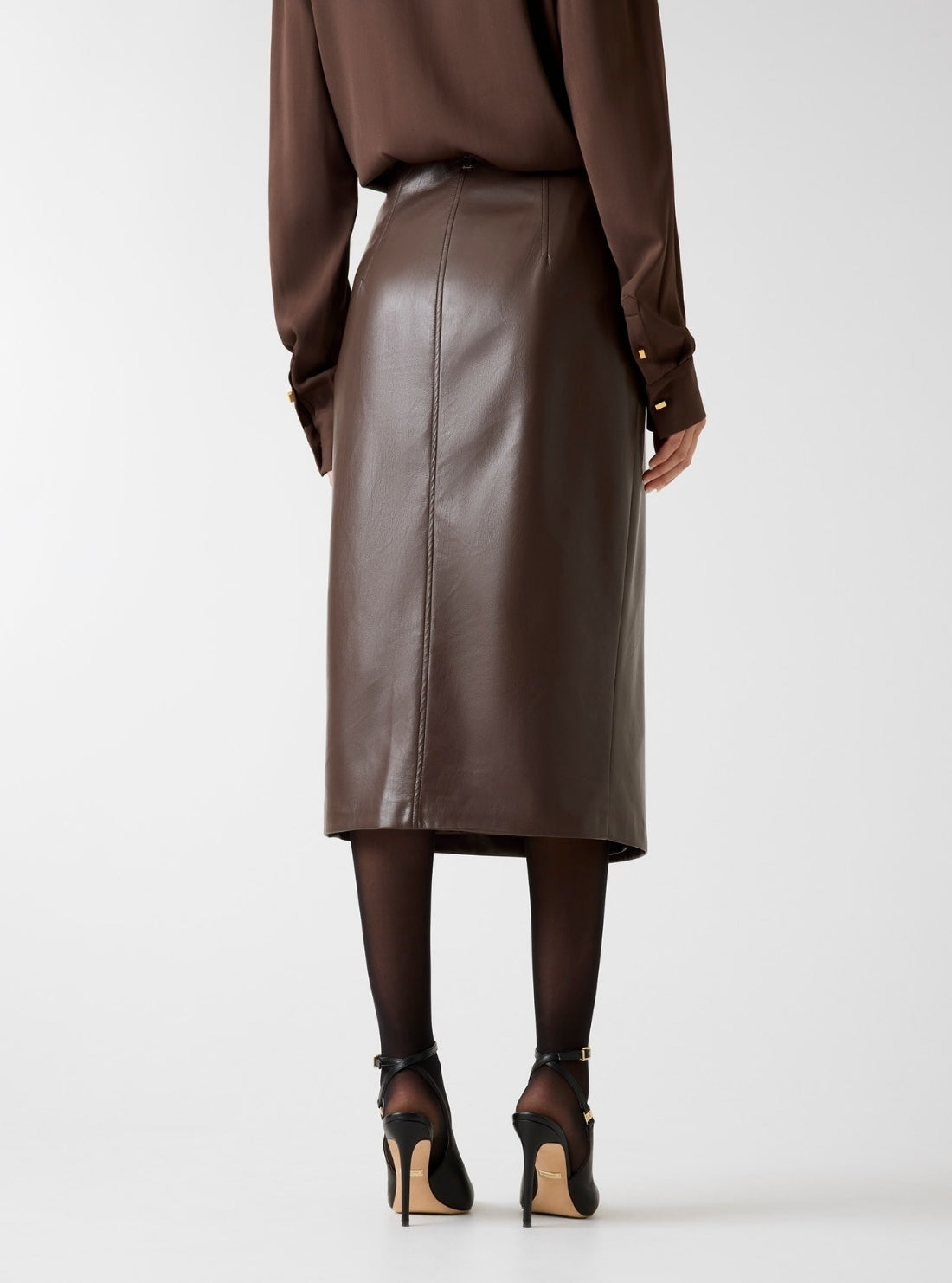 GUESS Marciano Brown Gladys Wrap Skirt 5BGD077389A Back View