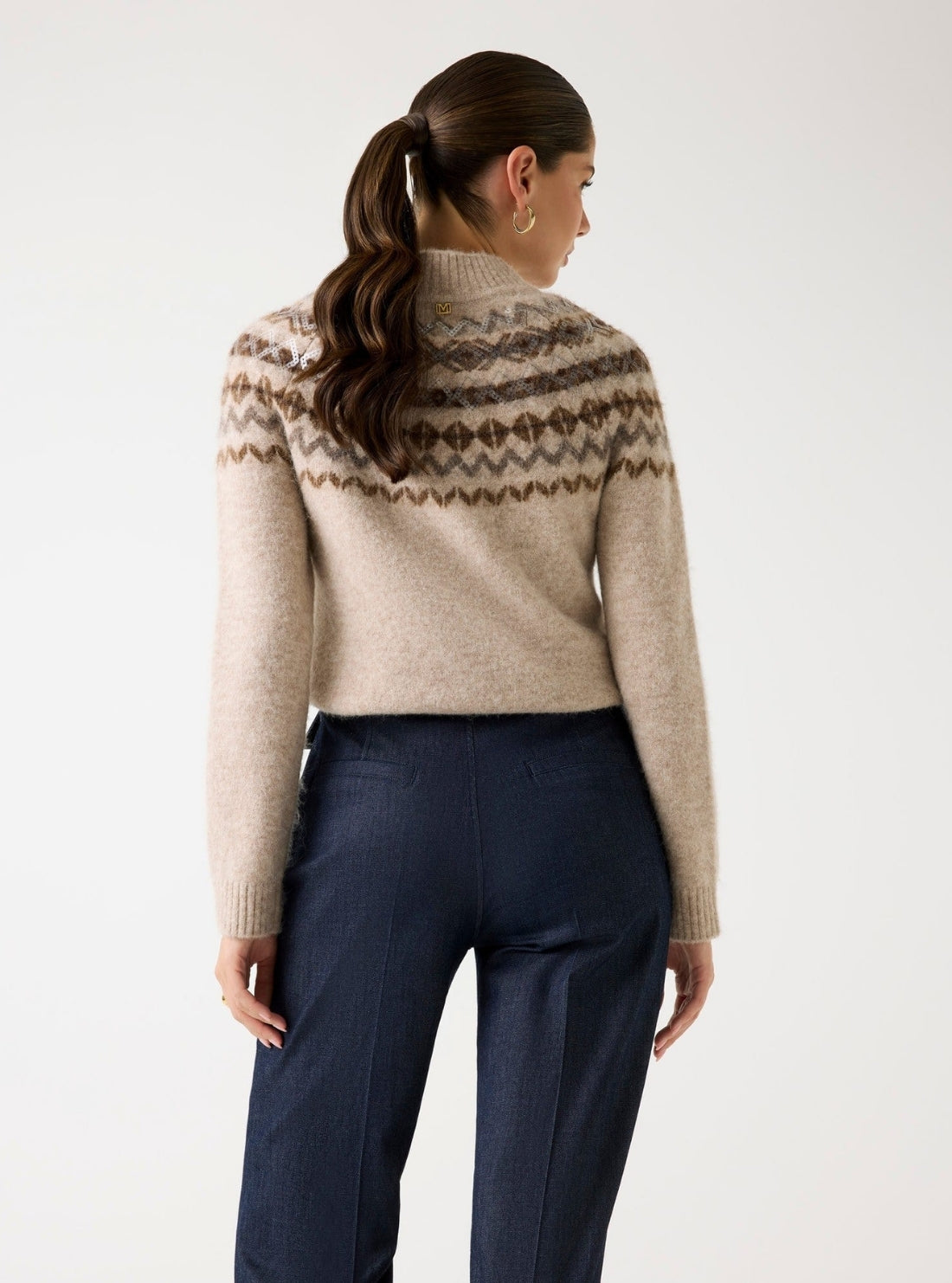 GUESS Marciano Beige Akilah Sweater Top 5BGR135786Z Back View