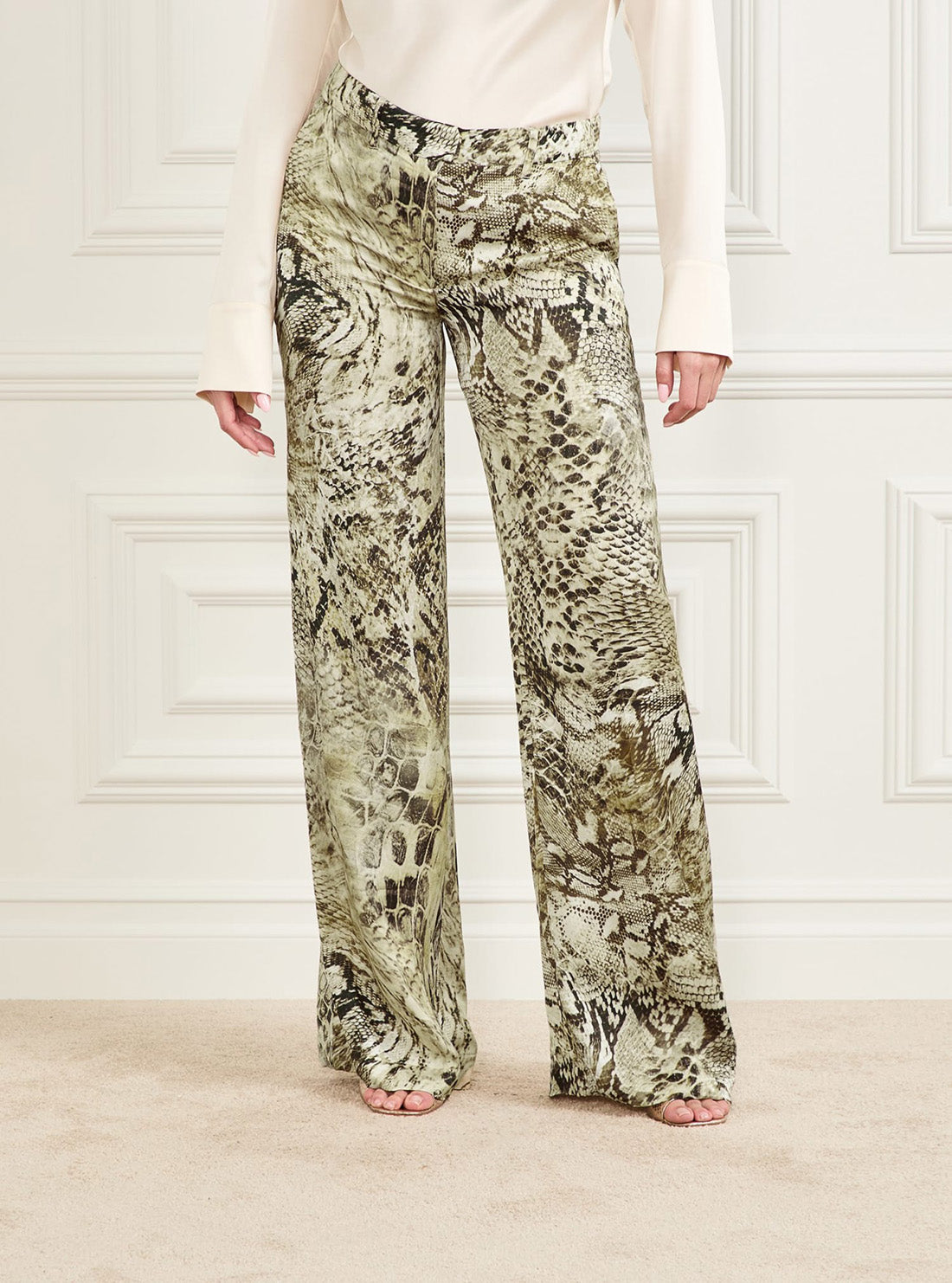 GUESS Marciano Skin Print Giselle Straight Pant 5GGB017298A  Front View