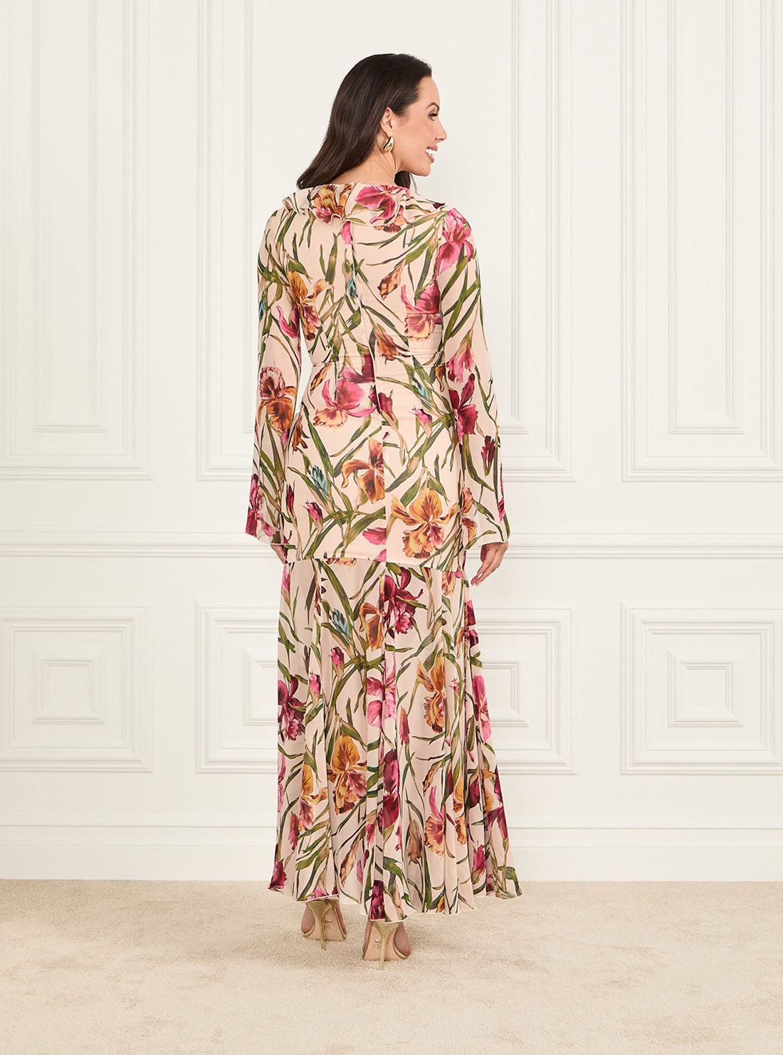 Marciano Floral Print Iris Maxi Dress