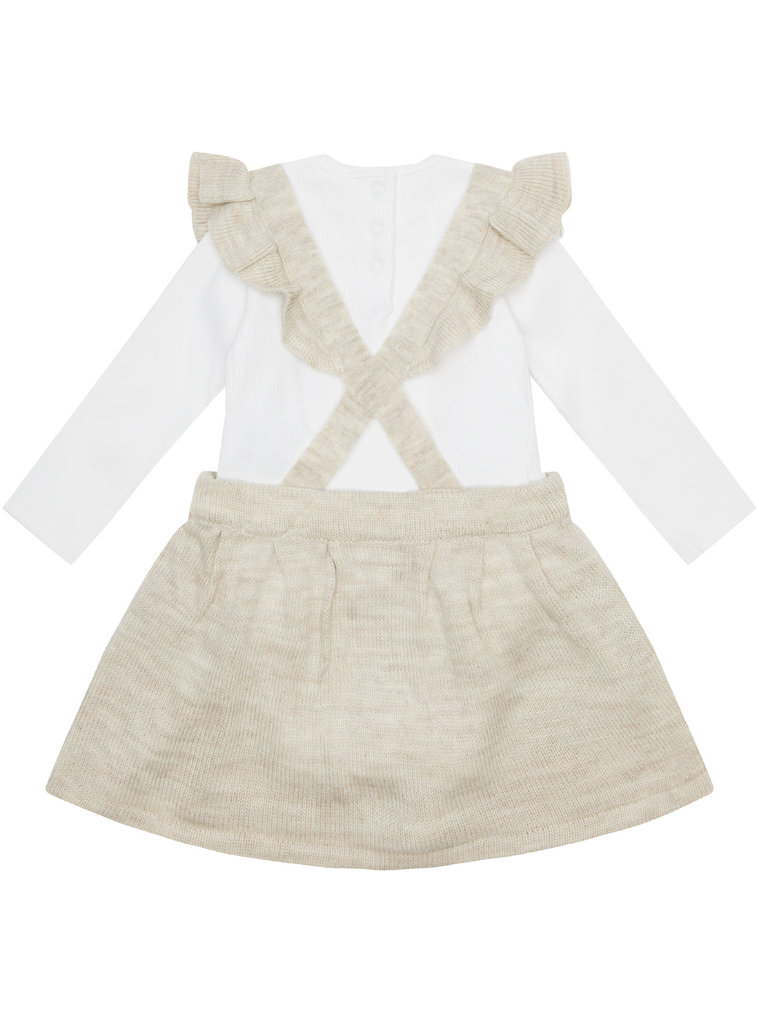 Beige Top and Overall Skirt (0-18m)