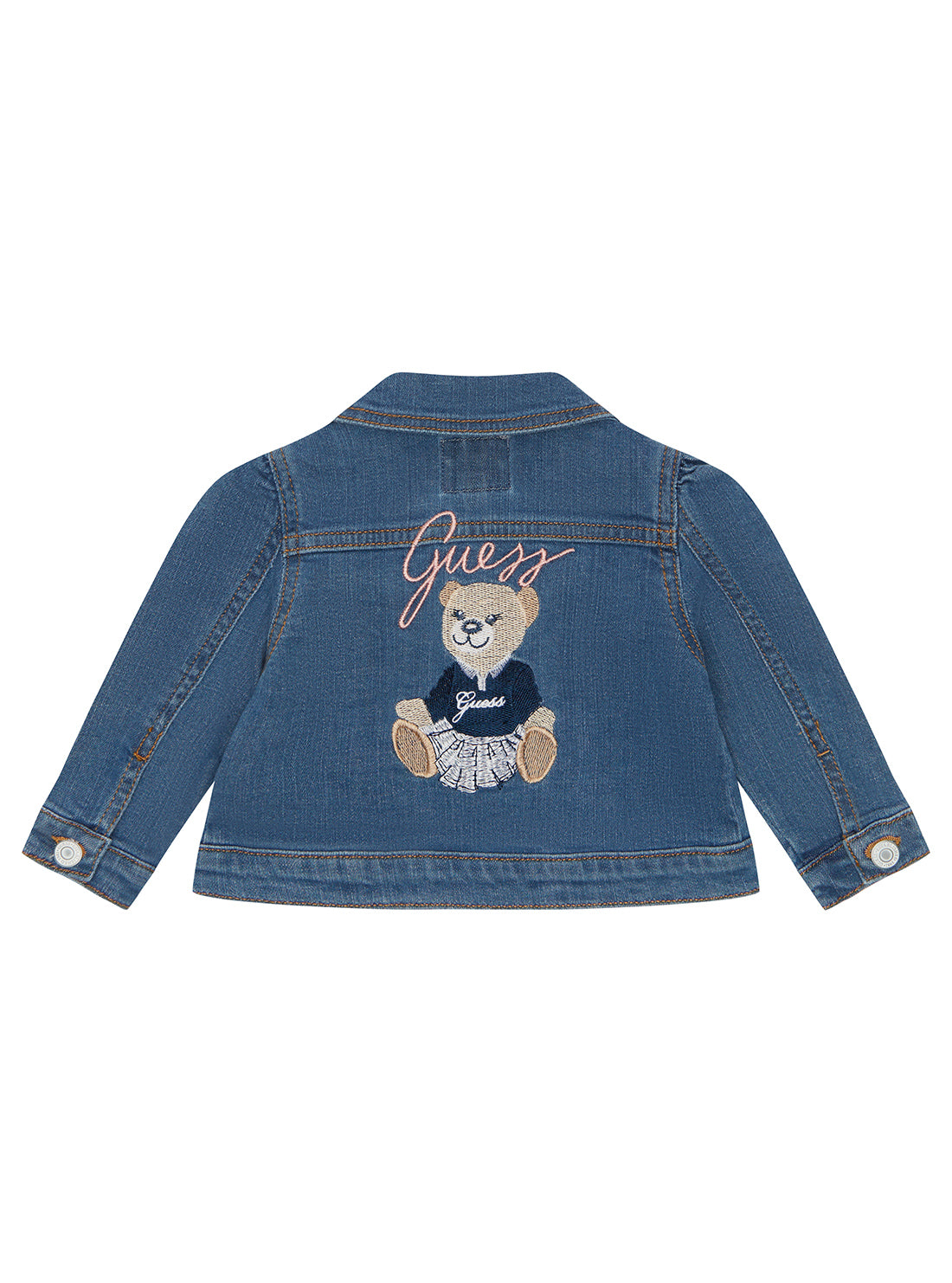 Blue Denim Bear Embroidered Jacket (0-18m)