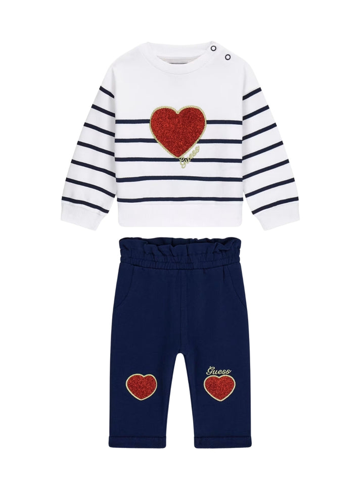 GUESS Kids White Active Top and Pants Set (0-18m) A6RG06KA6R4 Front View