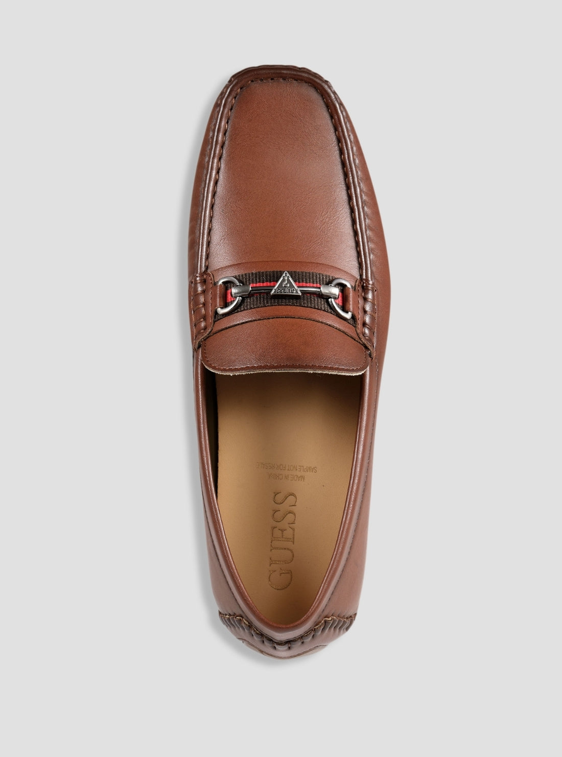 GUESS Mens Brown Adwin Loafers ADWIN Top View