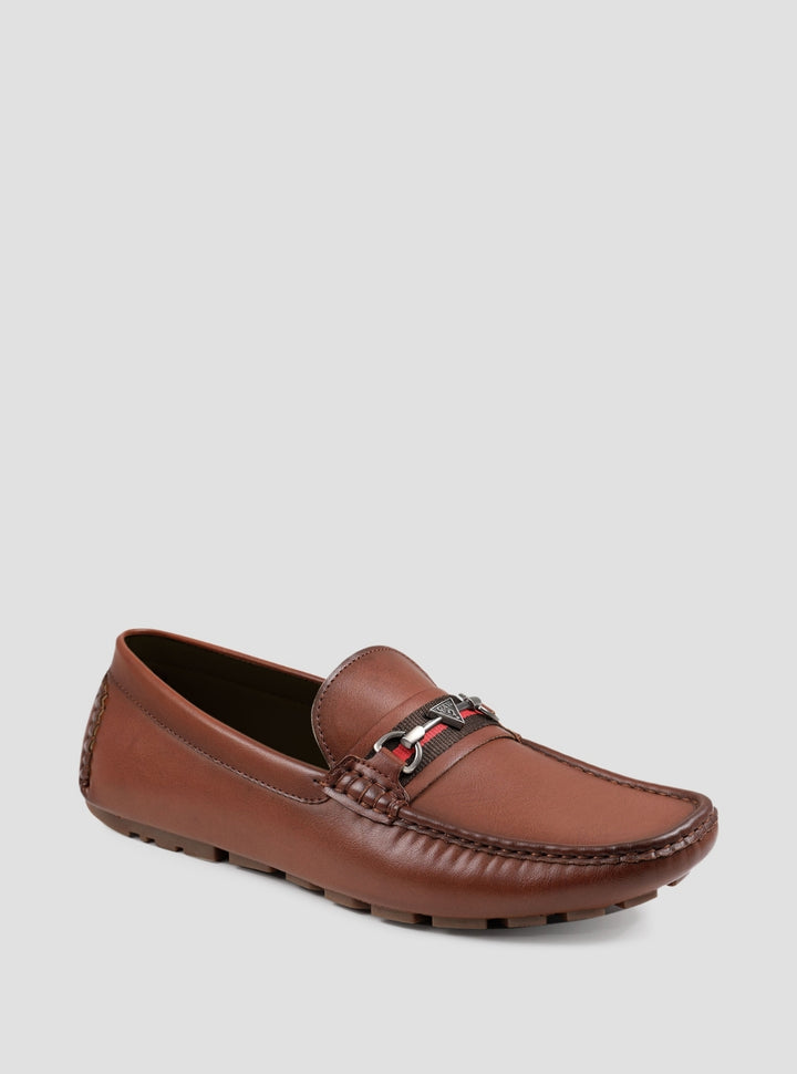 GUESS Mens Brown Adwin Loafers ADWIN Side View