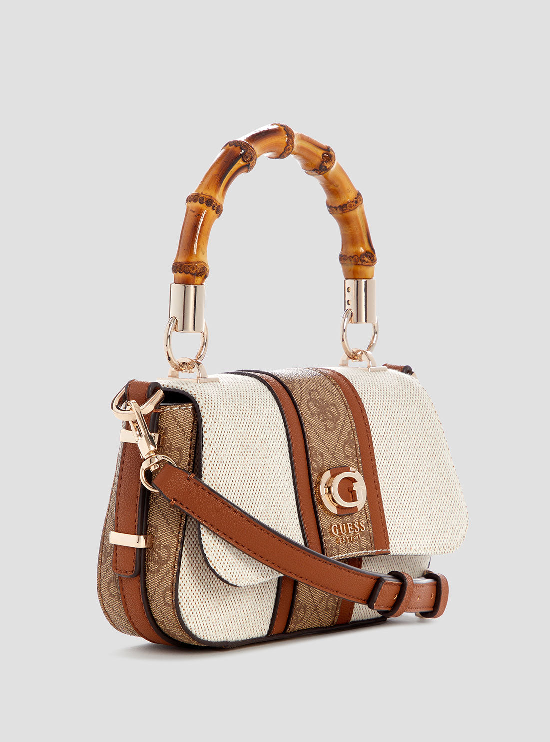 Brown Logo Kerima Bamboo Mini Bag