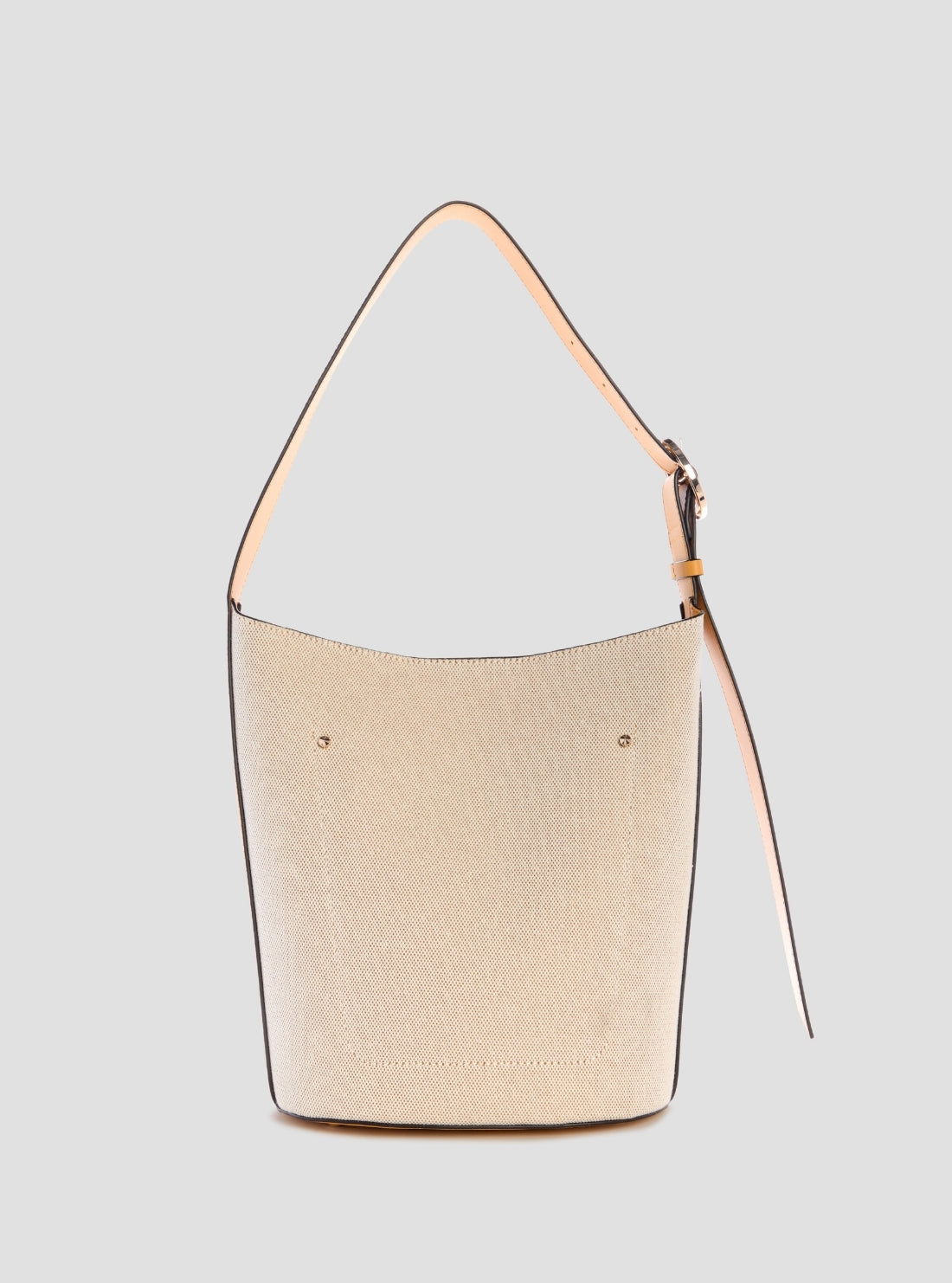 GUESS Women's Beige Orange Nicolette Large Bucket Shoulder Bag Back View