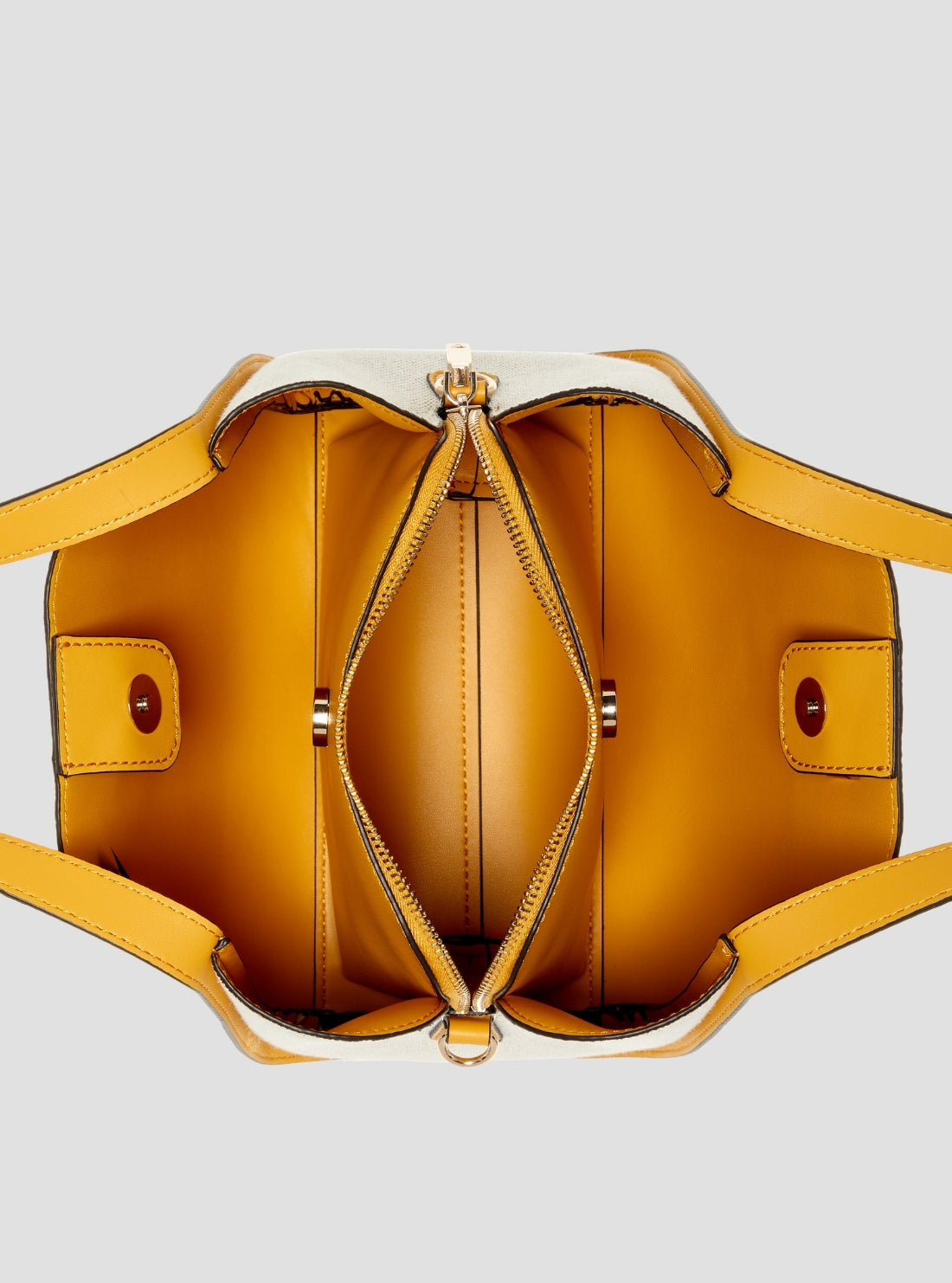 Beige Orange Nicolette Small Girlfriend Satchel AG966205 Inside View