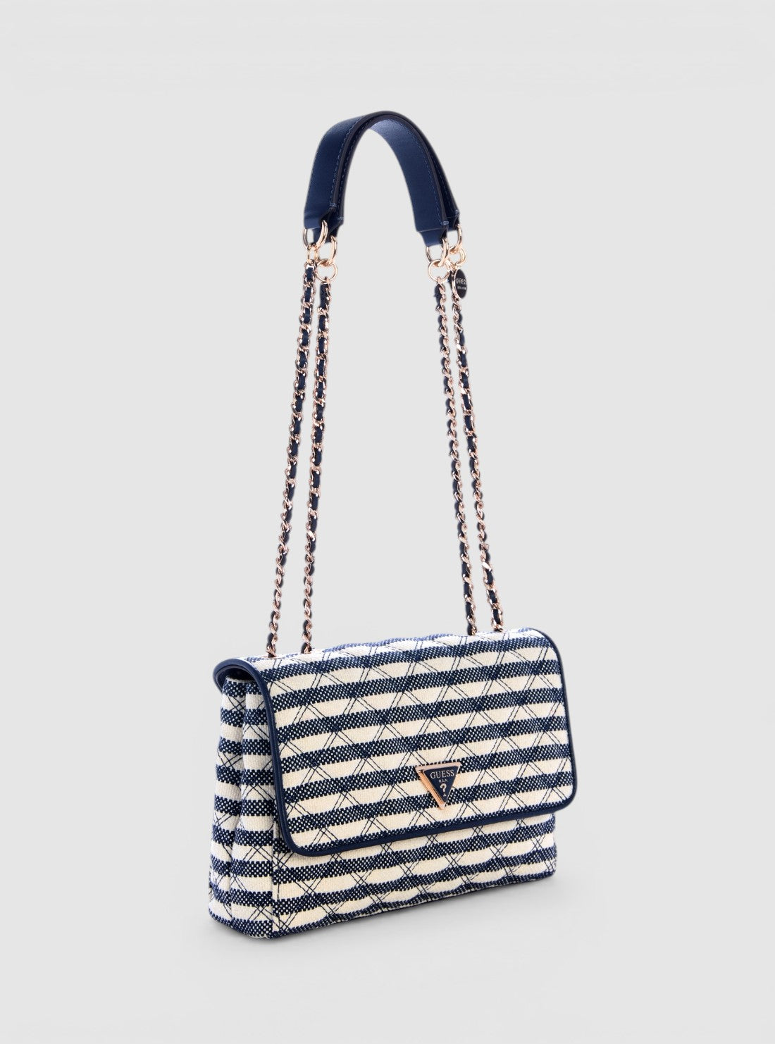 GUESS Womens Blue Multi Giully II Convertible Flap Bag AG967320 Side View