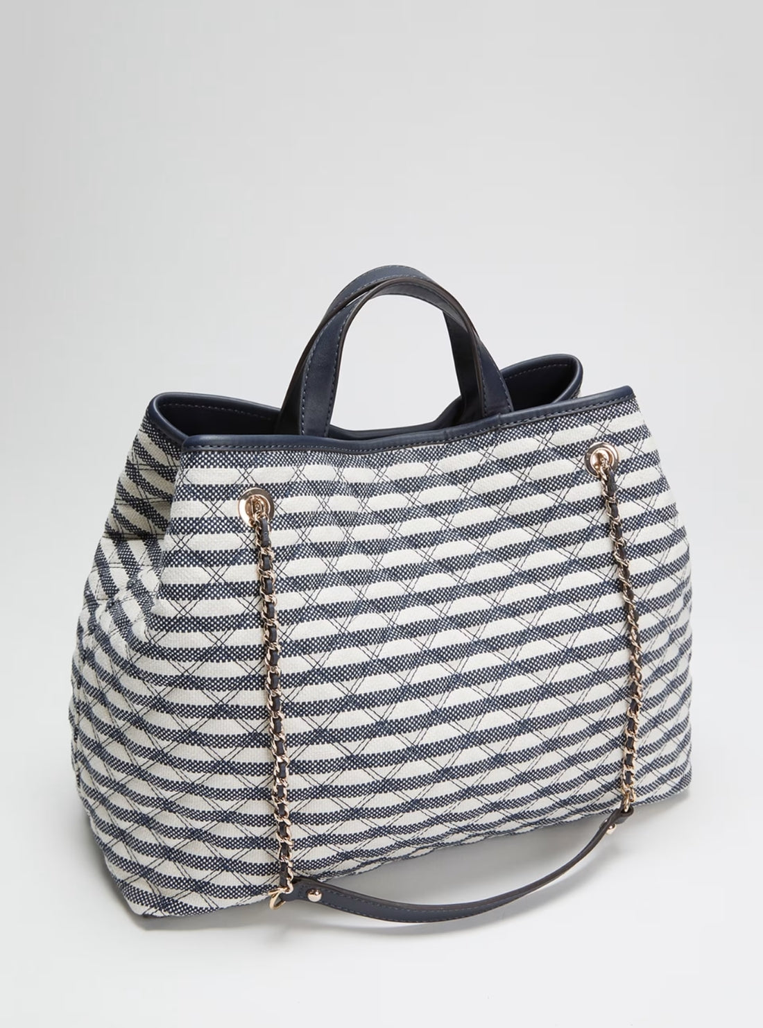 GUESS Womens Blue Multi Giully II Large 2 In 1 Tote Bag AG967329 Back View