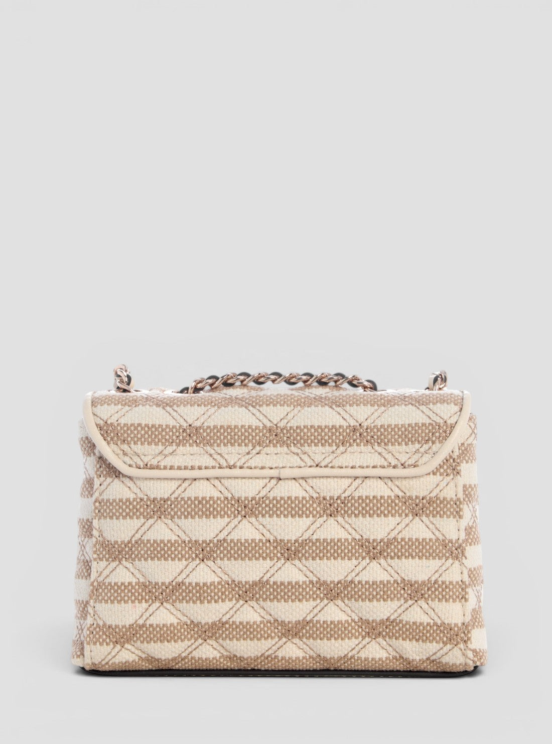 GUESS Womens Taupe Giully II Mini Convertible Flap Bag AG967374 Back View