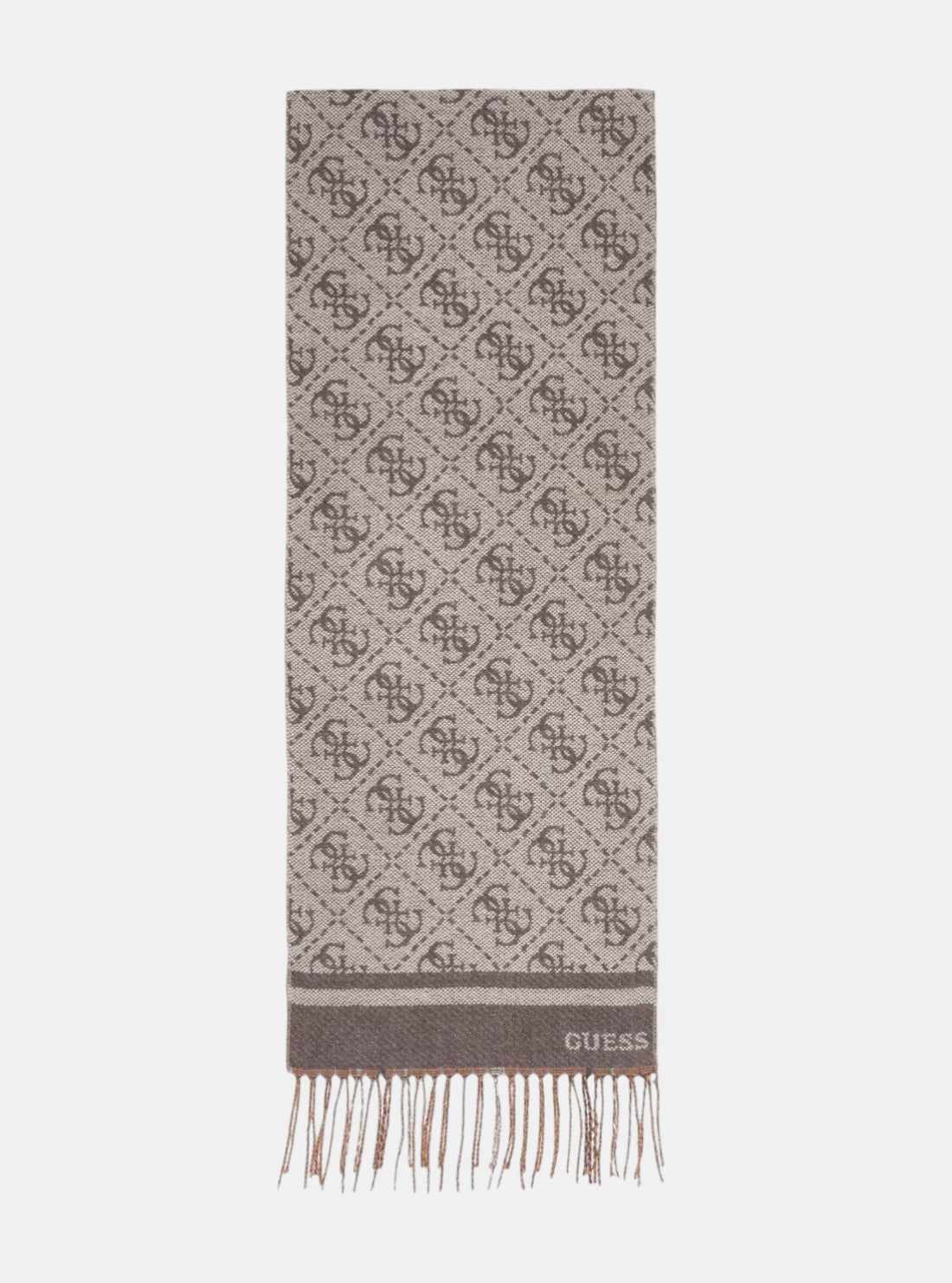 GUESS Mens Brown Logo Mito Scarf AM9432POL03 Front View_2