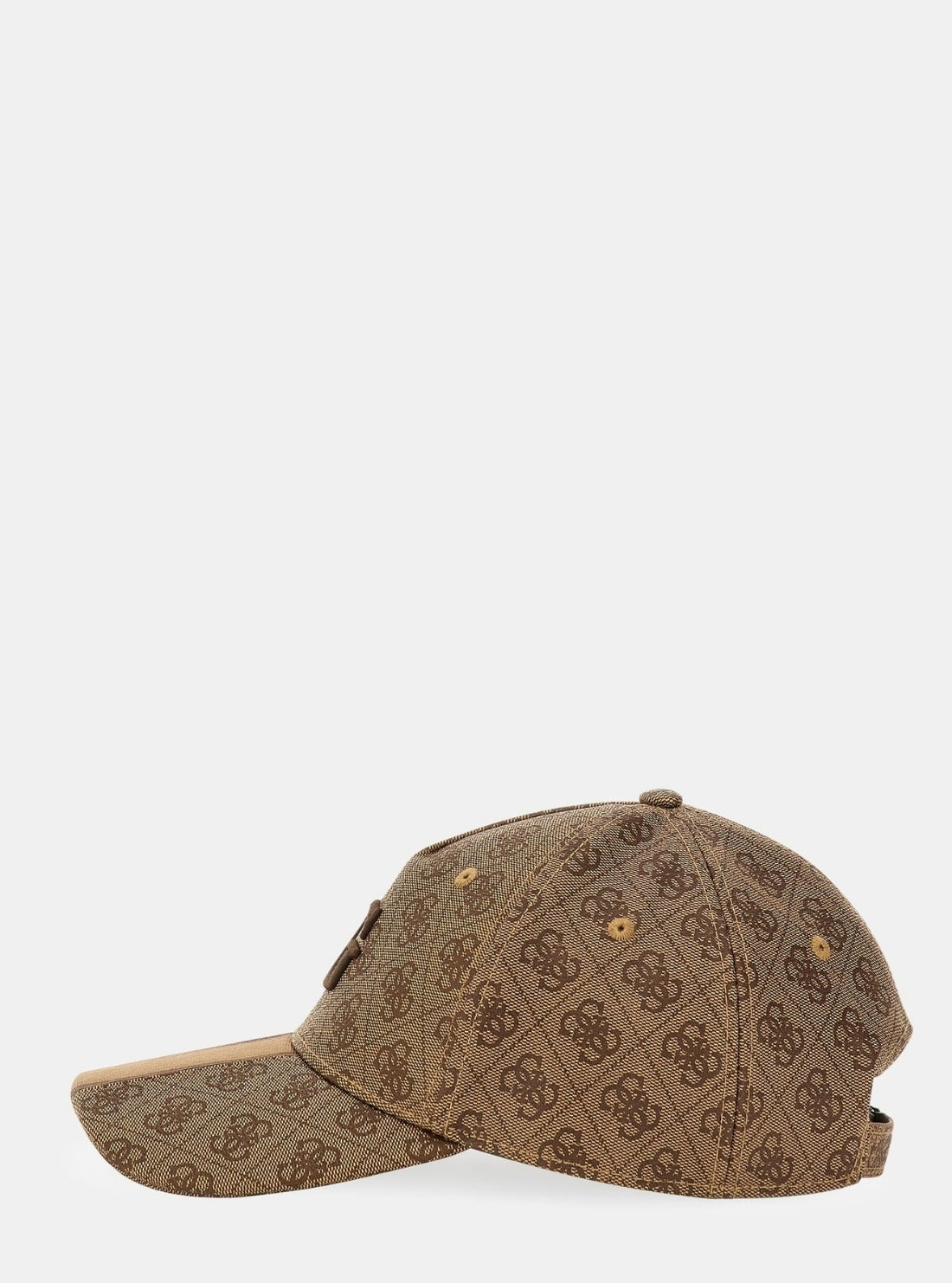 GUESS Mens Brown Logo London Baseball Cap AM9543POL01 Side View