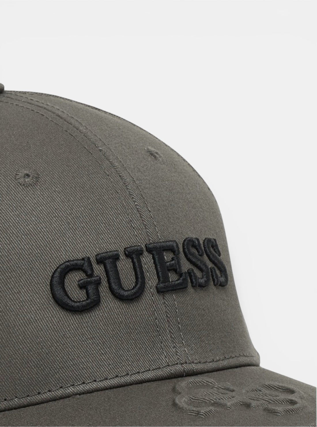 GUESS Accessories Grey Warsaw Baseball Cap AM9578POL01 Detail View