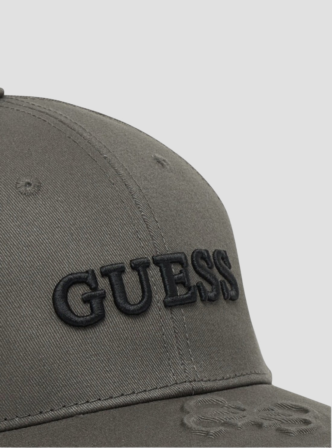 GUESS Mens Grey Warsaw Baseball Cap AM9578POL01 Detail View