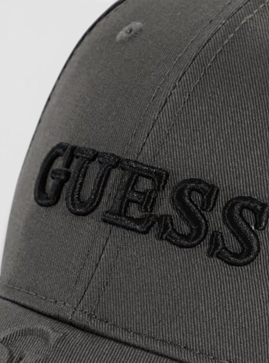 GUESS Mens Grey Warsaw Baseball Cap AM9578POL01 Detail View