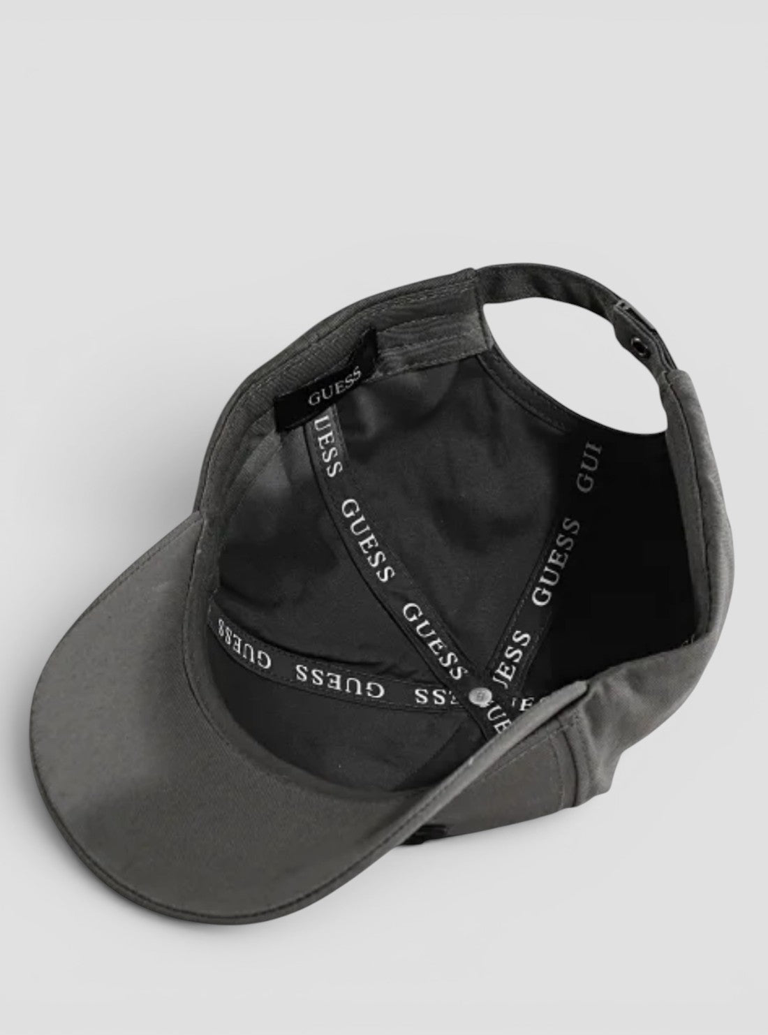 GUESS Mens Grey Warsaw Baseball Cap AM9578POL01 Bottom View
