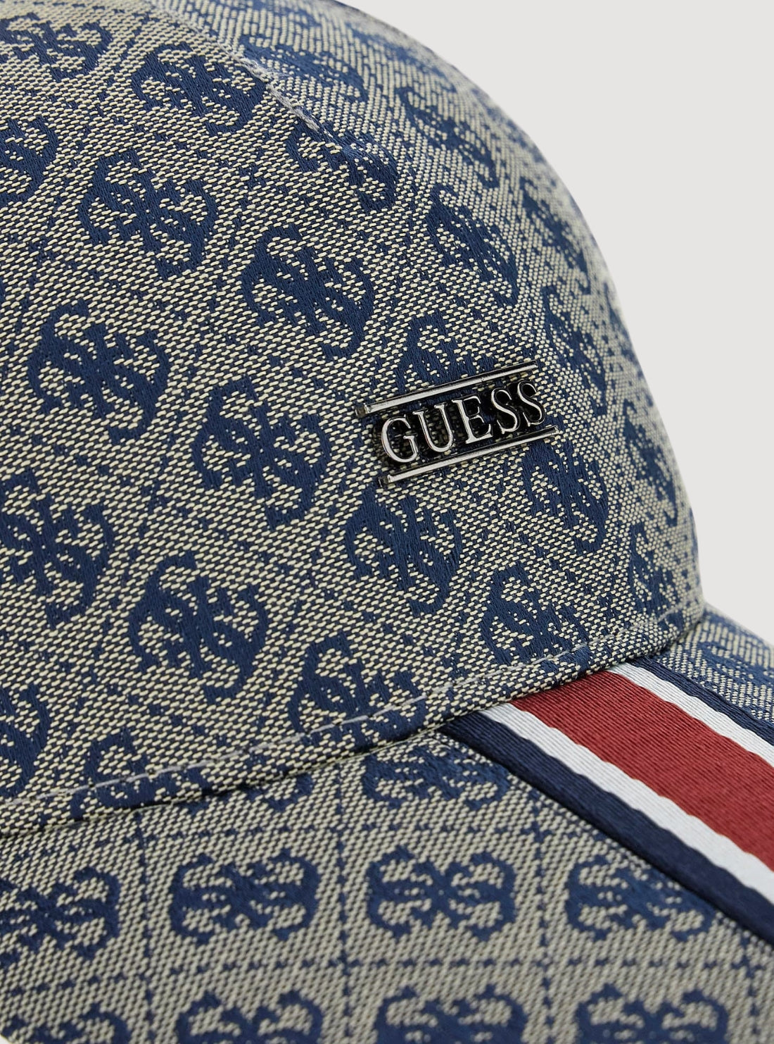 GUESS Accessories Blue Logo Boston Baseball Cap AM9594POL01 Detail View