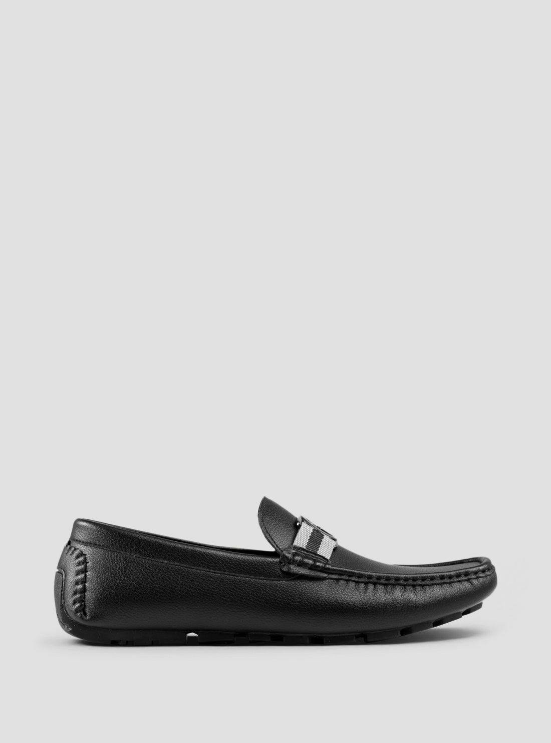 GUESS Womens Black Askers Loafers ASKERS Side View2