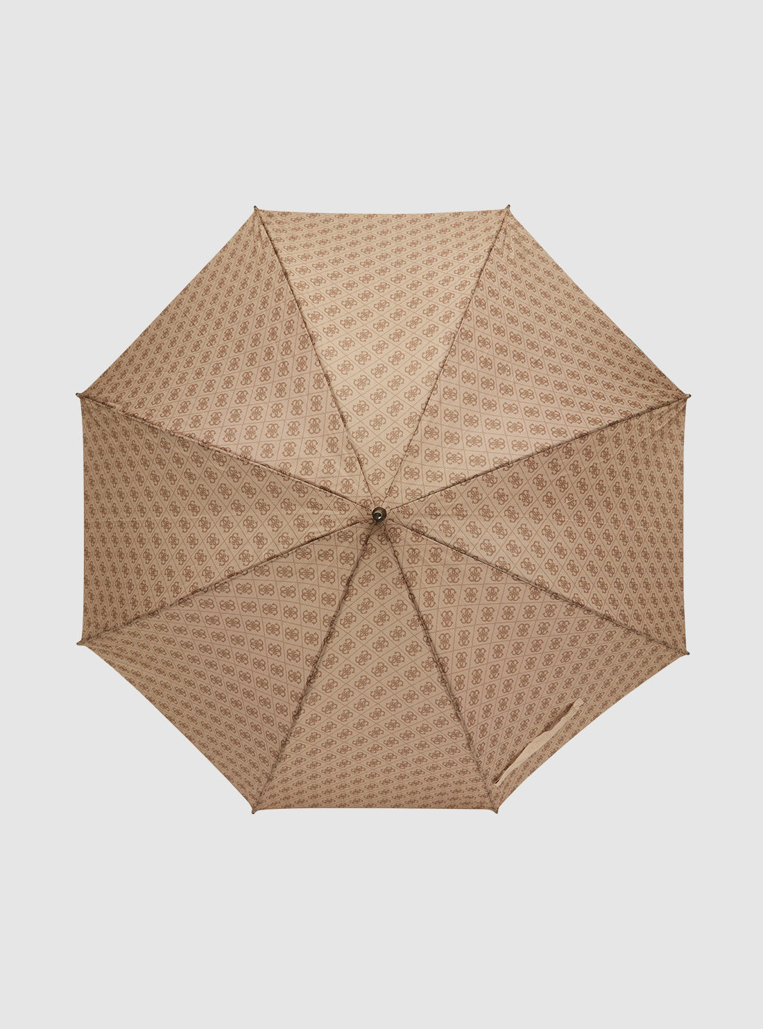GUESS Womens Brown Logo Signature Long Umbrella AW5230POL01 Top View