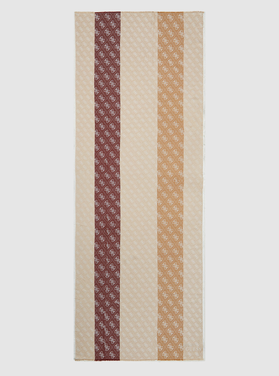 GUESS Womens Brown Logo Multi Scarf AW5312VIS03 Front View