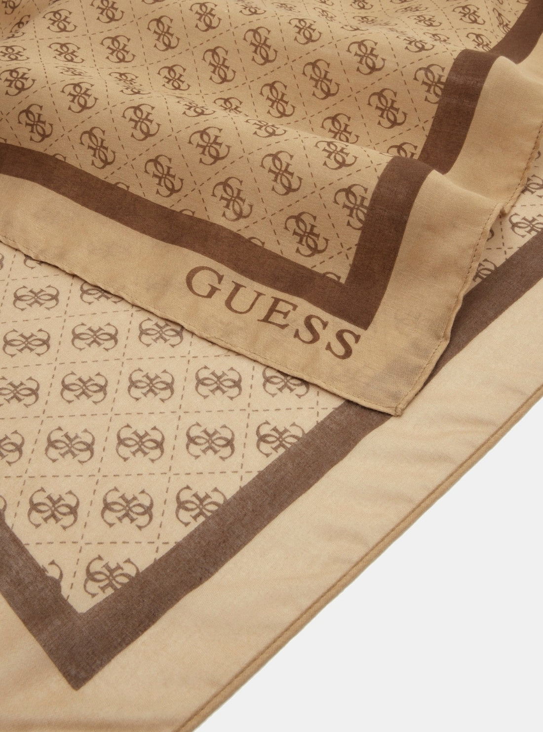 GUESS Accessories Brown Logo Katya Scarf AW5341POL03 Detail View