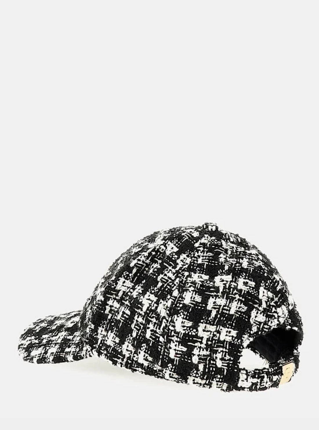 GUESS Accessories Black Giully Tweed Baseball Cap AW5369POL01 Side View