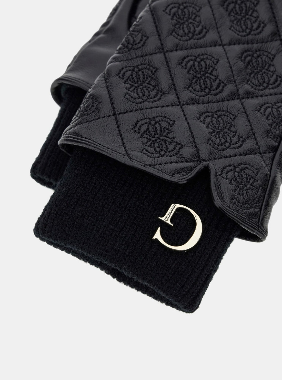 GUESS Accessories Black Logo Calista Gloves AW5402POL02 Detail View_2