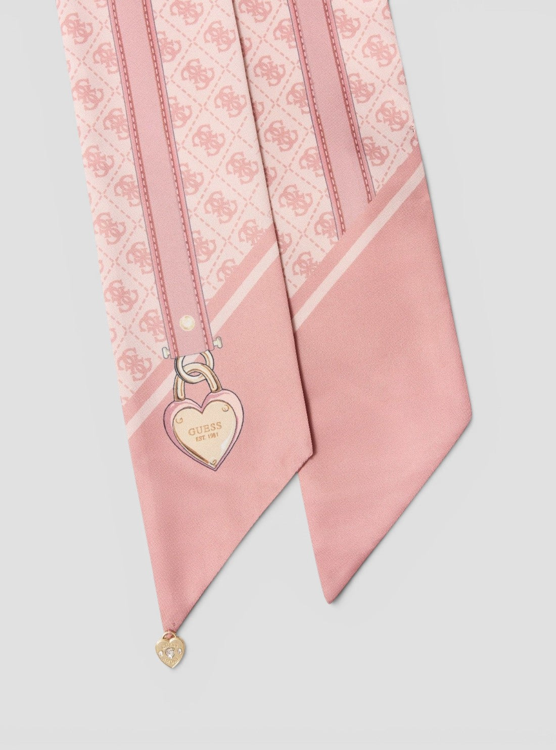 GUESS Womens Pink Printed Bandeau Scarf AW5488POL03 Detail View2