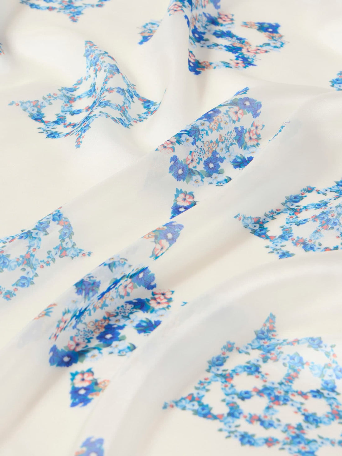 GUESS Accessories Aqua Blue Printed Scarf AW5490POL03 Detail View_2