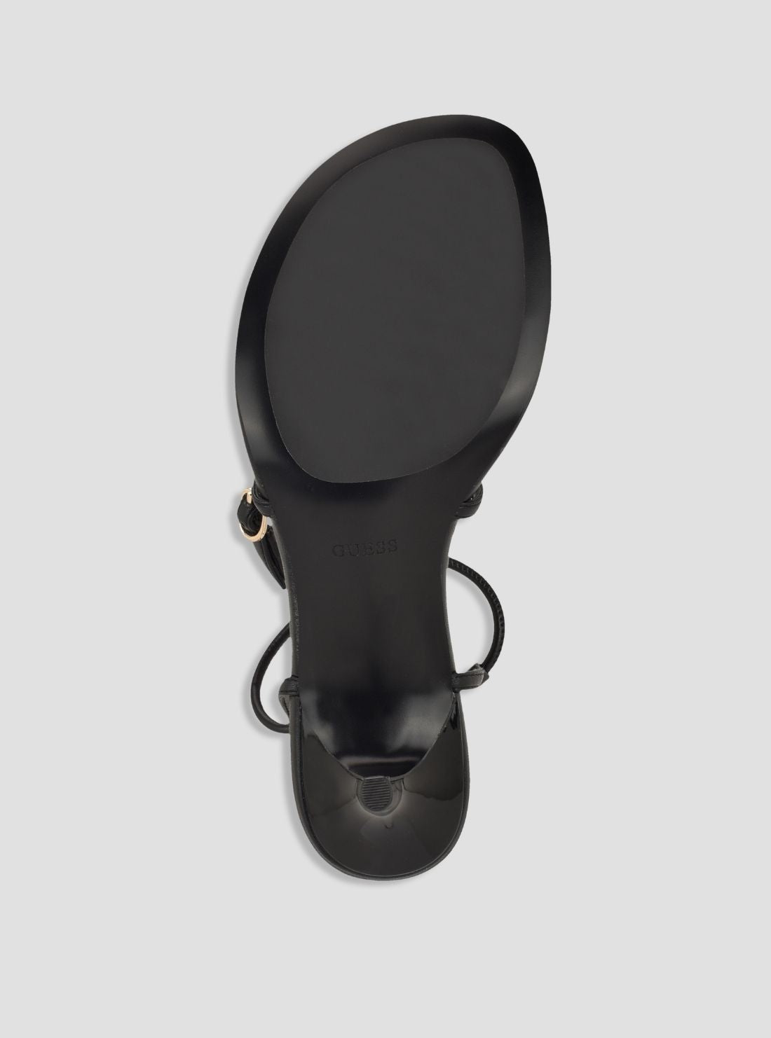 GUESS Womens Black Aysee Heeled Sandals AYSEE Bottom View