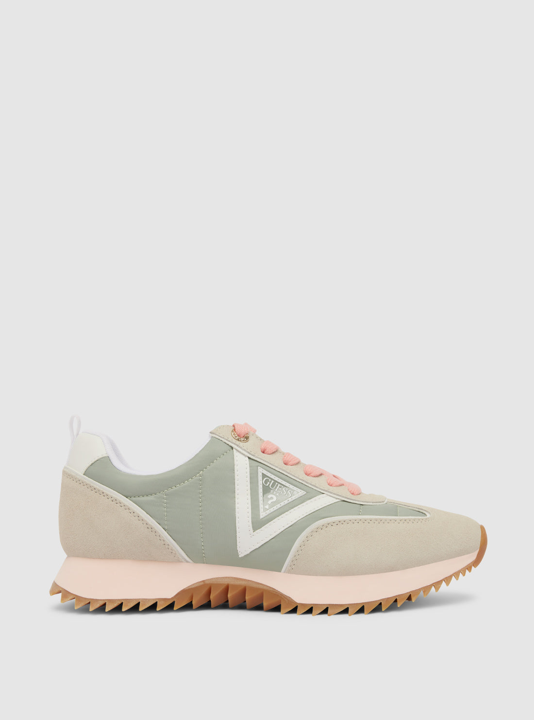 GUESS Womens Green Bail Sneakers BAIL Side View