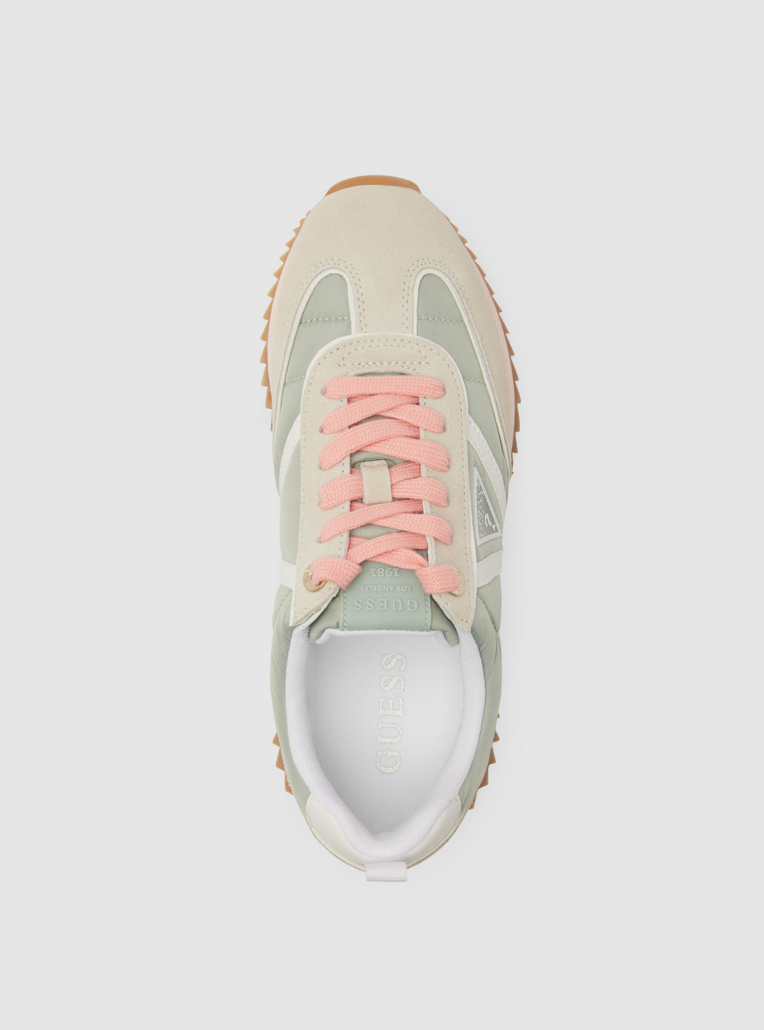 GUESS Womens Green Bail Sneakers BAIL Top View