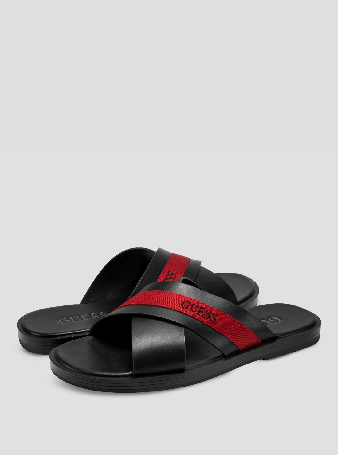 GUESS Footwear Black Banlin Sandals BANLIN Front Side View