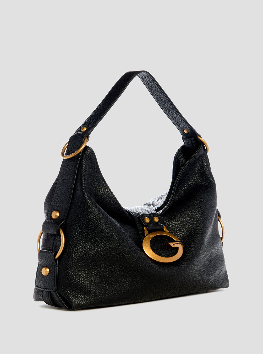 GUESS Womens Black Camden Shoulder Bag BB930818 Front Side View
