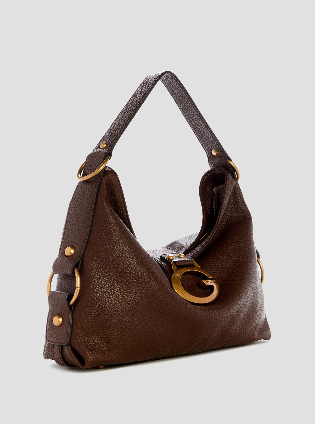 GUESS Womens Brown Camden Shoulder Bag BB930818 Front Side View