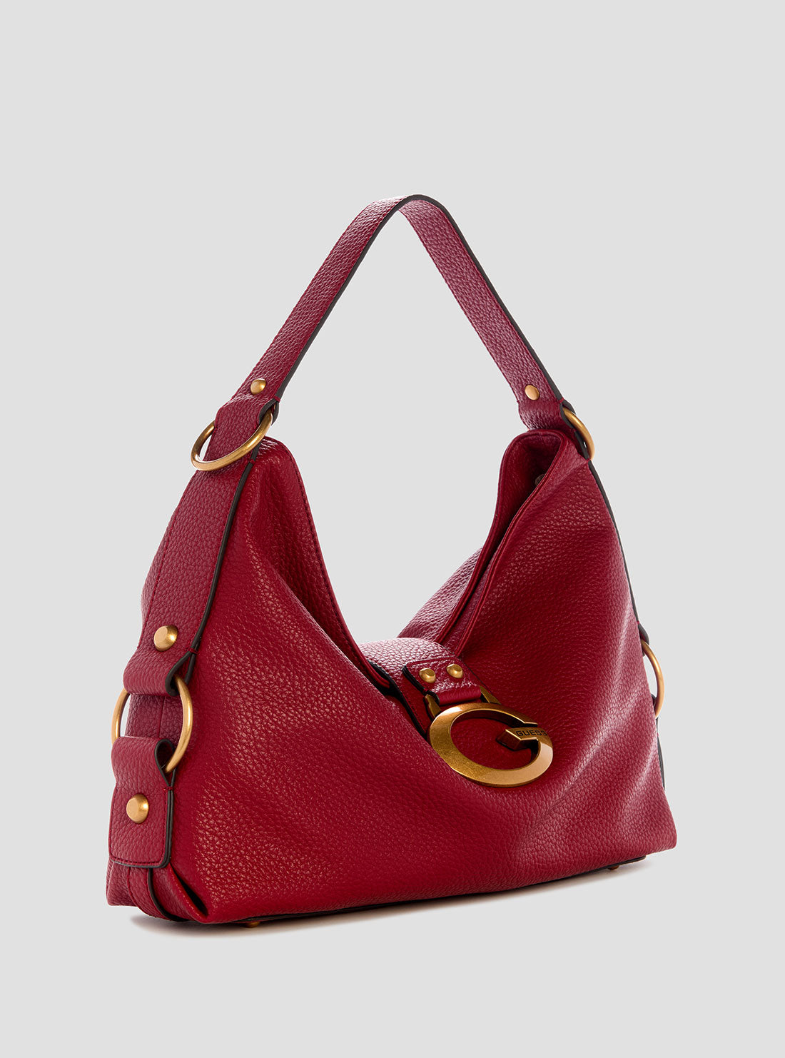 GUESS Womens Red Camden Shoulder Bag BB930818 Front Side View