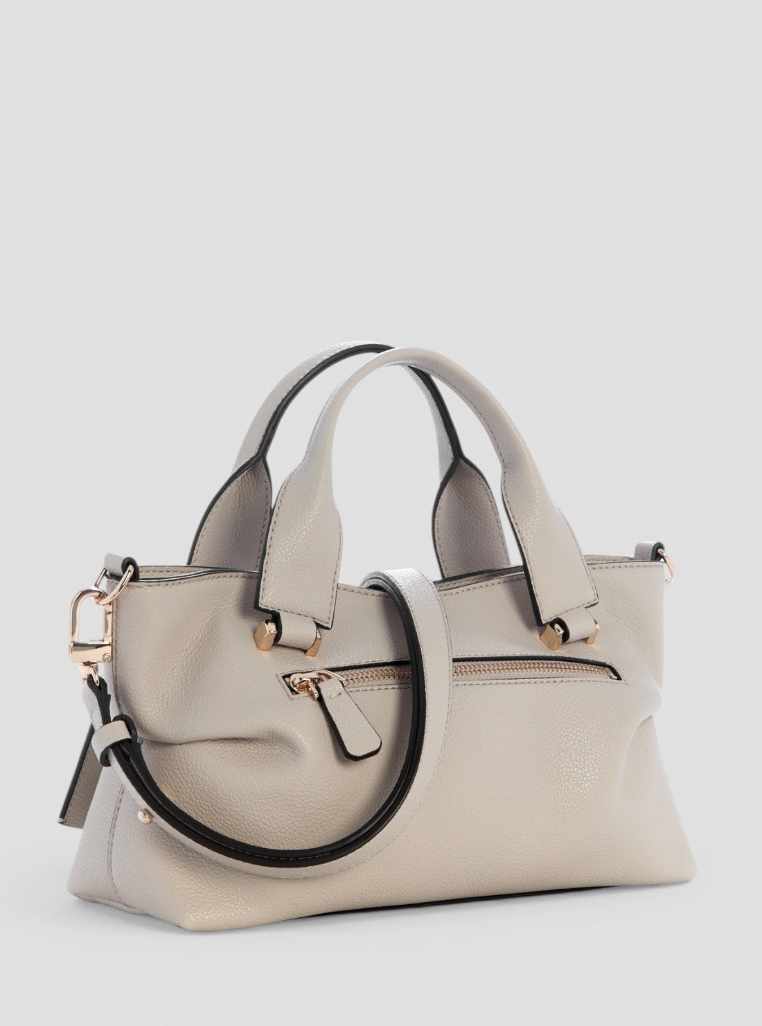 GUESS Womens Bone Suzy Mini Compartment Satchel Bag BG232276 Back View