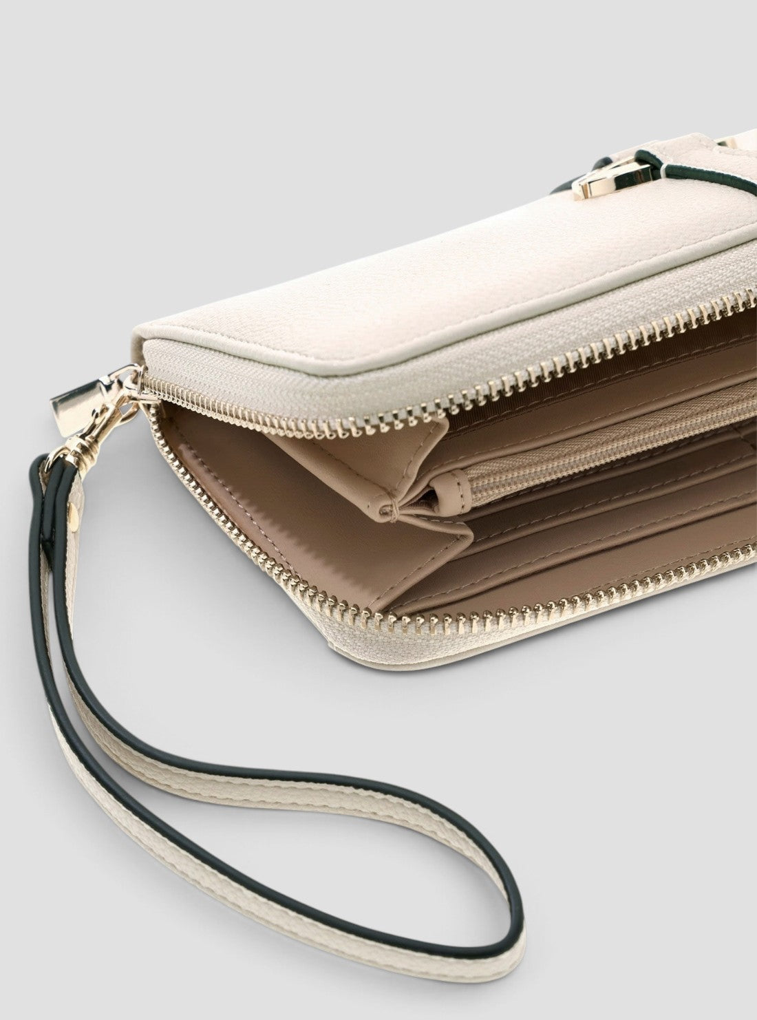 GUESS Womens Bone Venice Large Zip Around Wallet BG2534146 Detail View