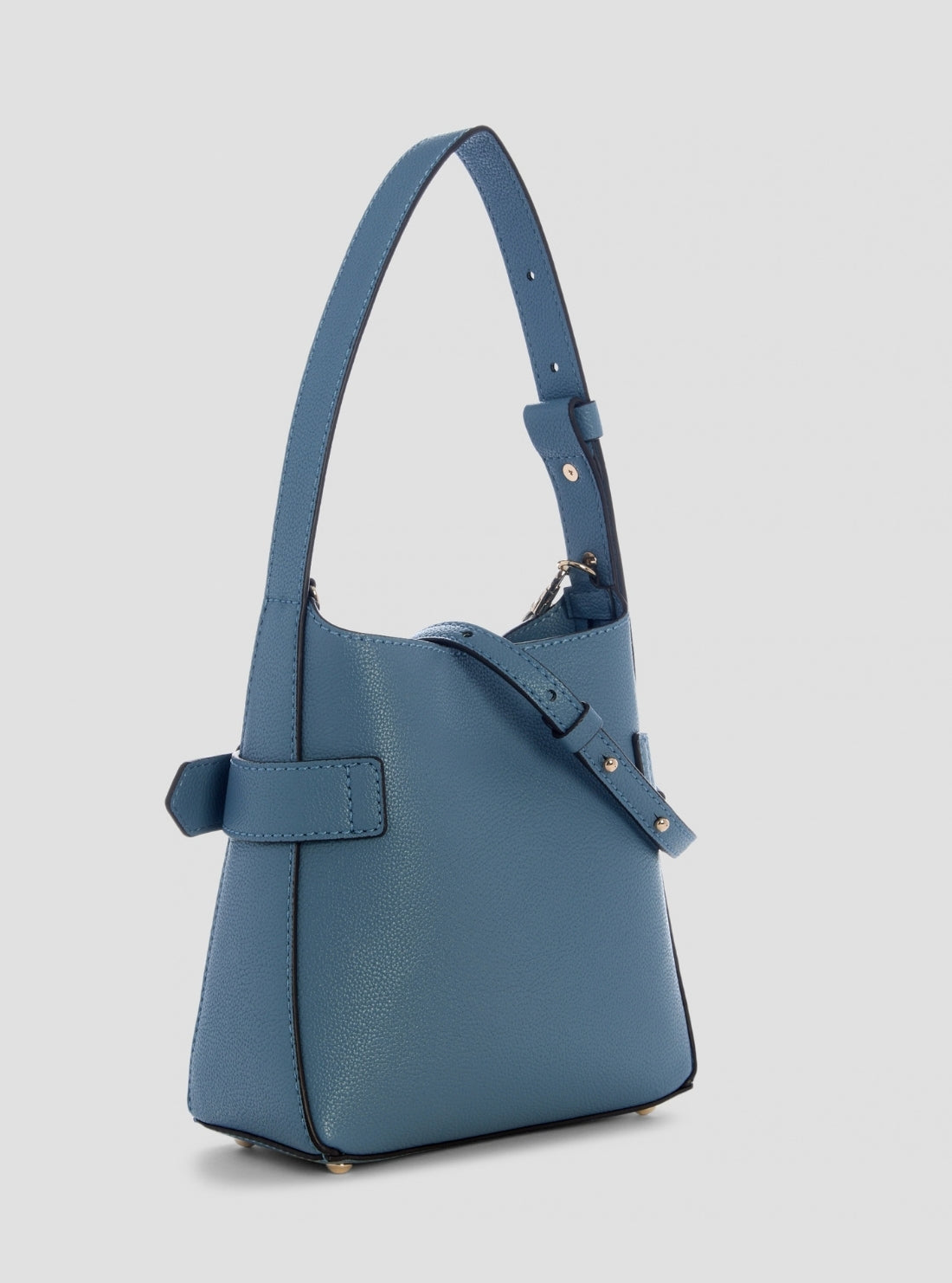 GUESS Womens Steel Blue Angie Small Bucket Bag BG261603 Back View