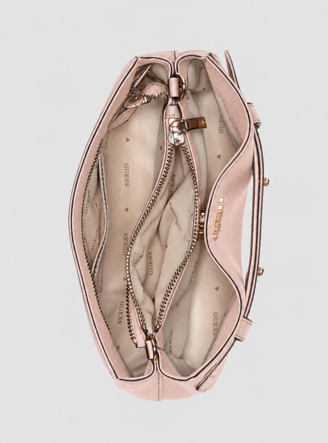 GUESS Womens Pink Angie Crossbody Bag BG261612 Inside View