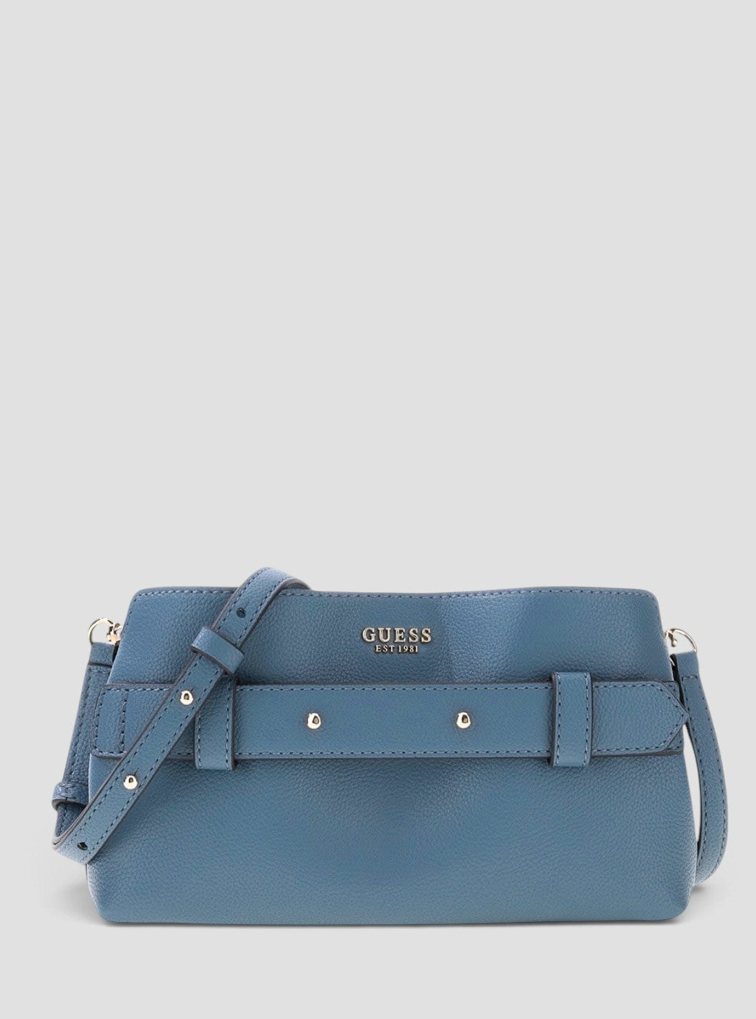GUESS Womens Steel Blue Angie Crossbody Bag BG261612 Front View1